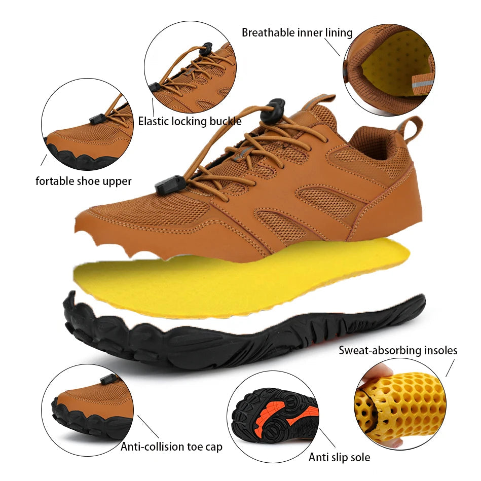 Brown Athletic Shoe Highlights | Joyo Barefoot