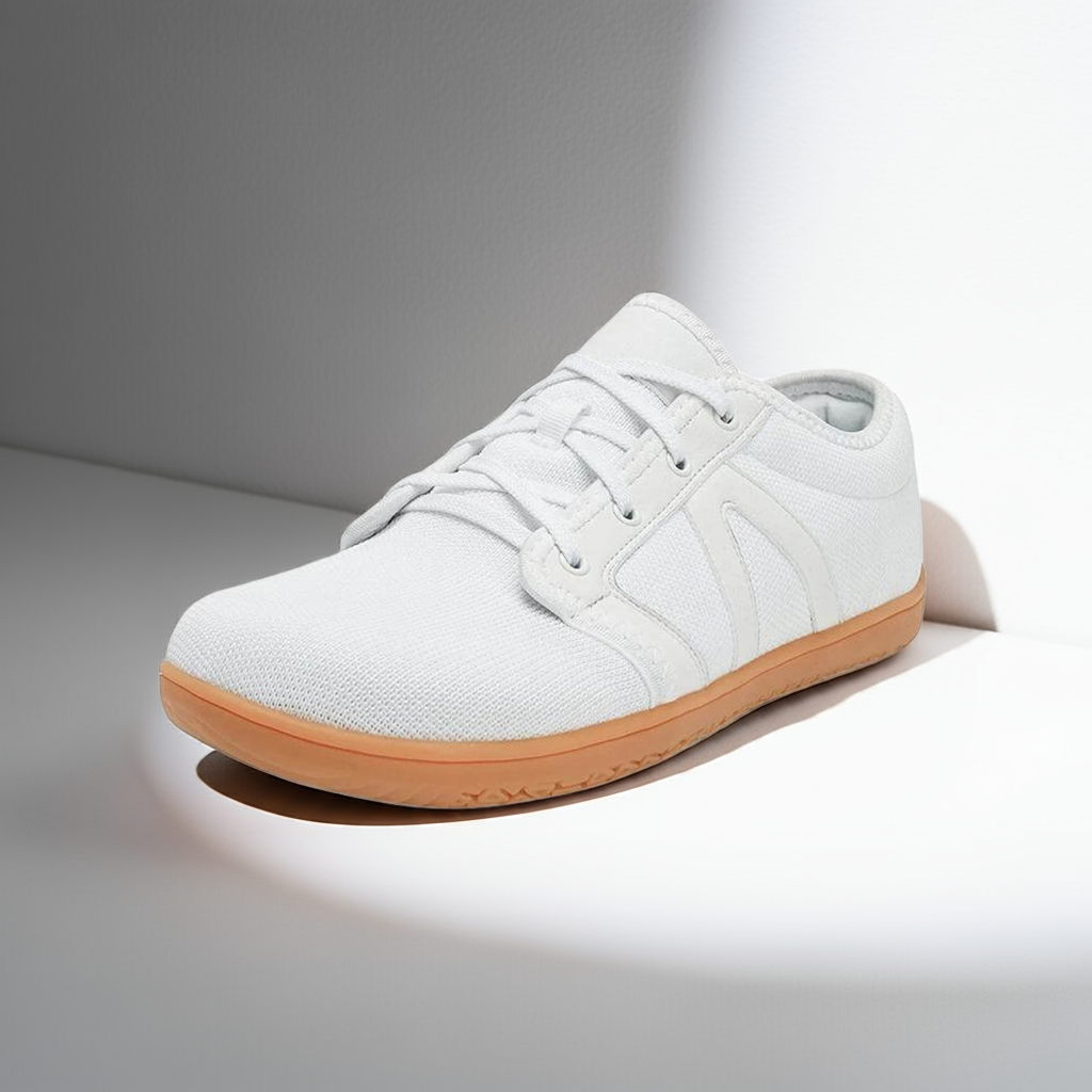 White Shoe with Brown Sole – Joyo Barefoot
