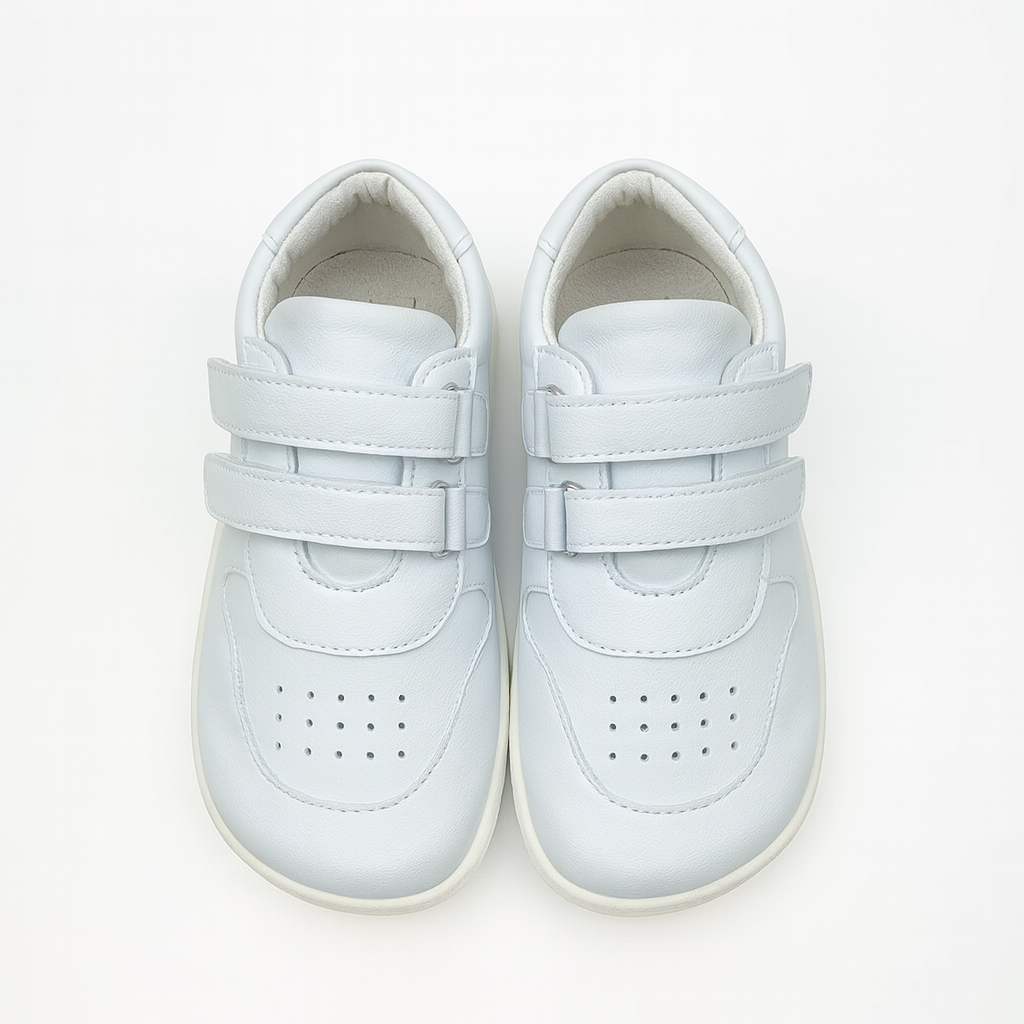 Spring Stride – Barefoot Leather Sneakers for Kids