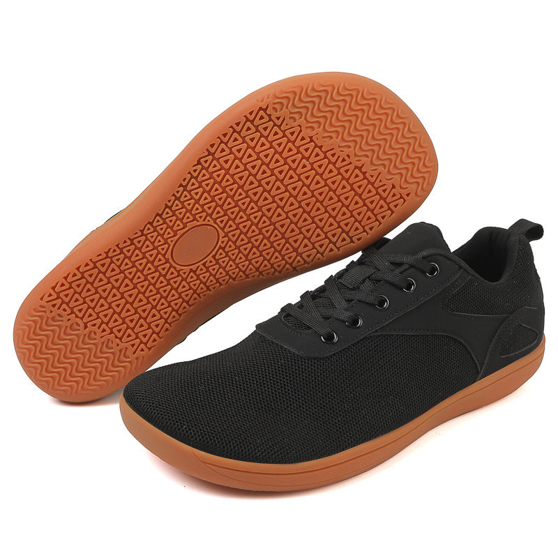Black and brown sneakers—Joyo barefoot