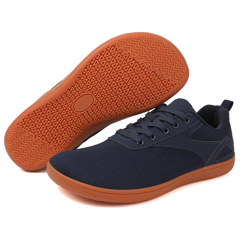 Blue and brown sneakers - Joyo barefoot