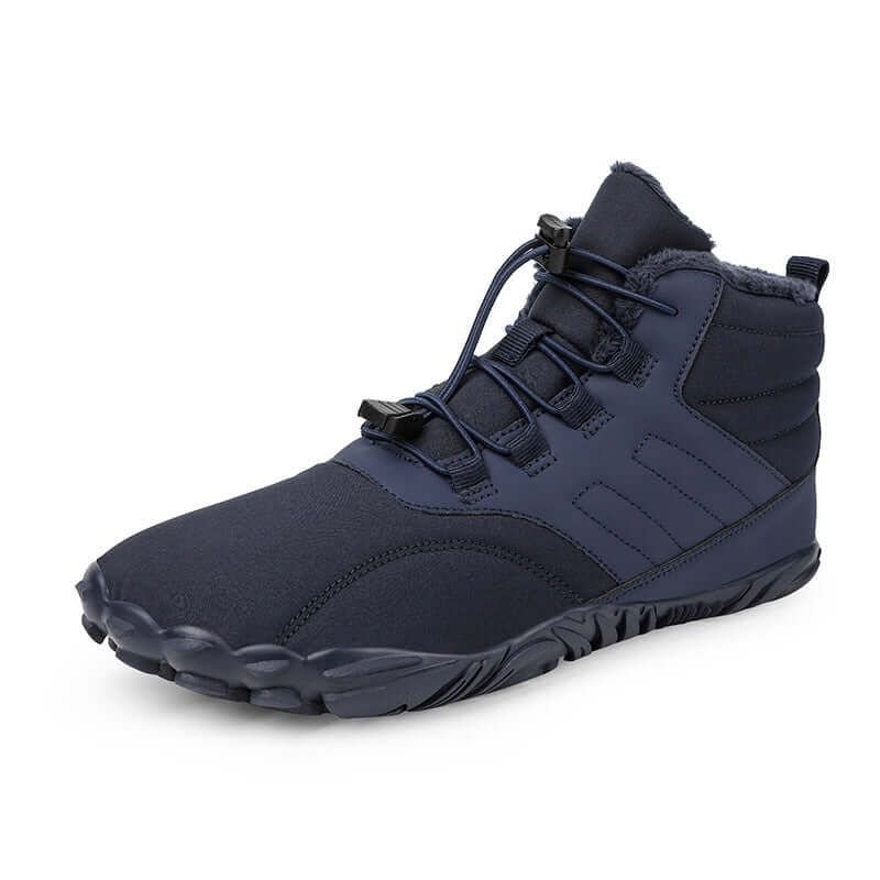 Navy Winter Boot with Fur | Joyo Barefoot