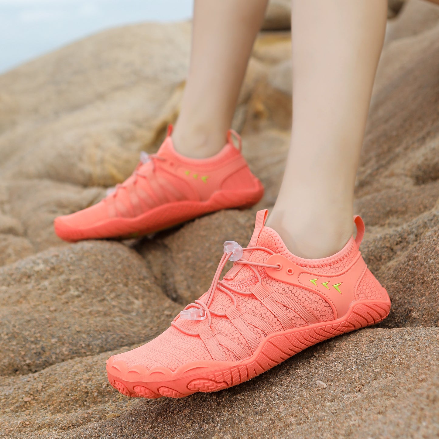 Orange Step - Unisex Minimalist Barefoot Shoes