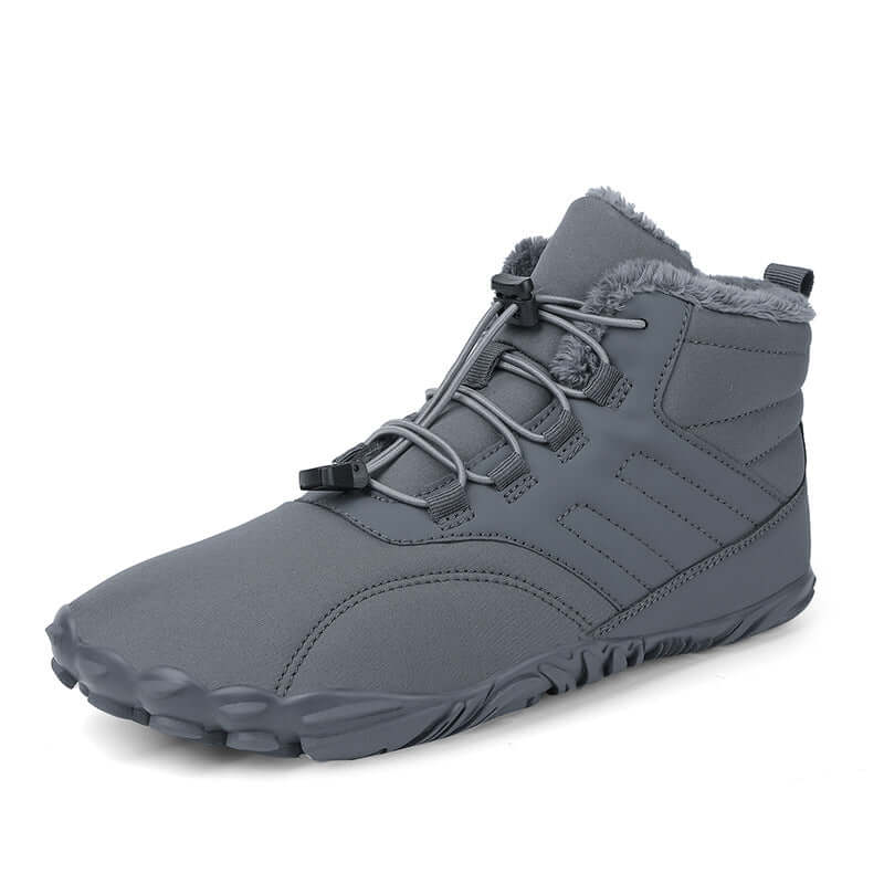Gray Winter Boot with Fur | Joyo Barefoot