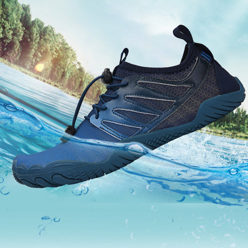Blue Water Shoes with Strap in Water – Joyo Barefoot