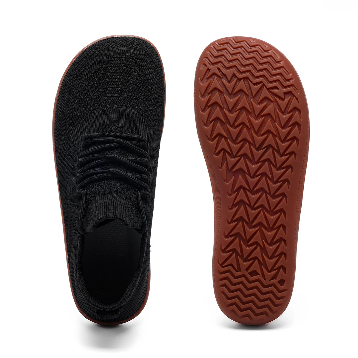 Black sneakers with brown sole—Joyo barefoot