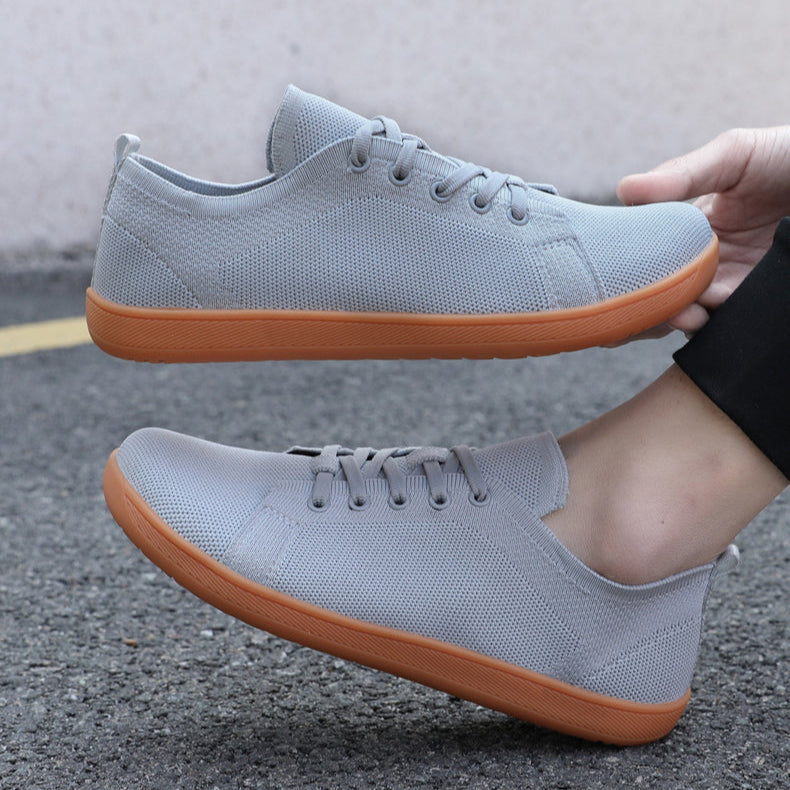 Grey shoes with brown sole - Joyo barefoot