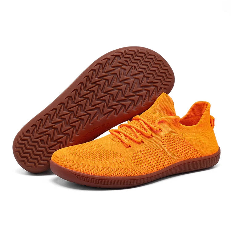 Orange sneakers with brown sole - Joyo barefoot