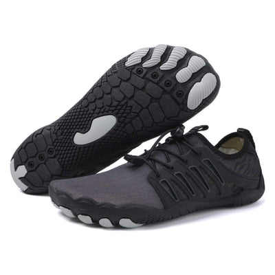 Black & Gray Athletic Shoes with Unique Sole – Joyo Barefoot