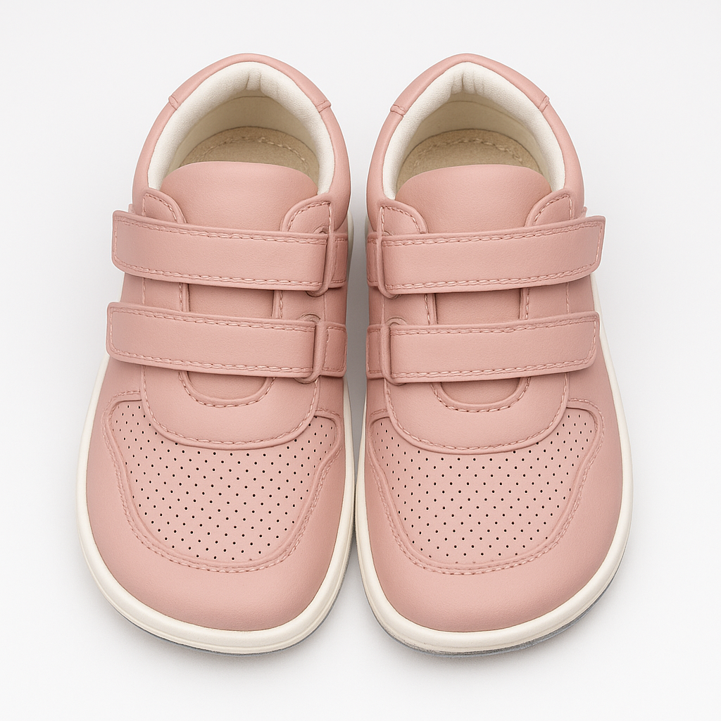 Spring Stride – Barefoot Leather Sneakers for Kids