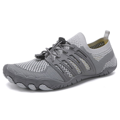 Gray Athletic Shoe, White Sole | Joyo Barefoot
