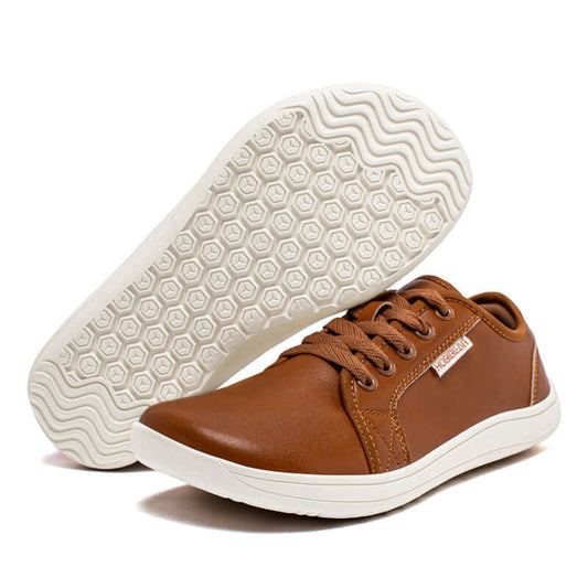 Brown Sneakers, White Sole - Joyo Barefoot
