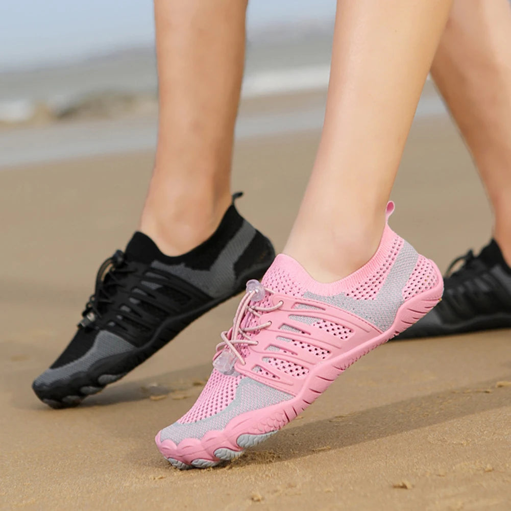 Pink & Black Athletic Shoes | Joyo Barefoot
